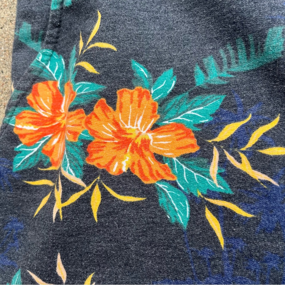 H&M Divided Terry‎ Knit Sweat Shorts Men’s M Cotton Blend Floral Pockets Pull On - Picture 8 of 9